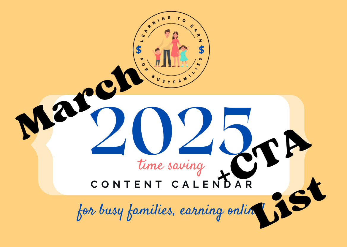 March Content Calendar use Code MARCAL