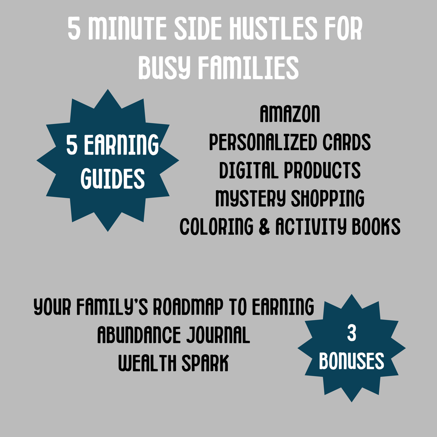5 Minute Side Hustles for Busy Families